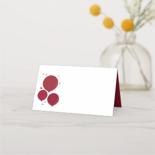 Globos rojos Colocar tarjetas