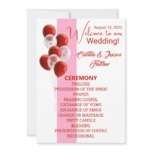 Globos rojos. Programa de Ceremonia Elegante