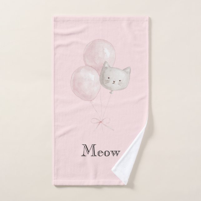 Globos Rosa Cat Blush   (Toalla de mano)