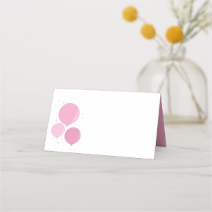 Globos rosados Colocar tarjetas