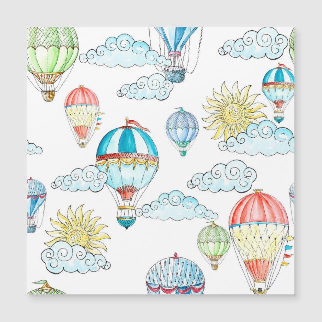 Globos Vintage: Impresionante acuarela Seamless. (Anverso)