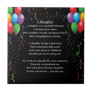 Globos y flámulas - teja del poema de la hija