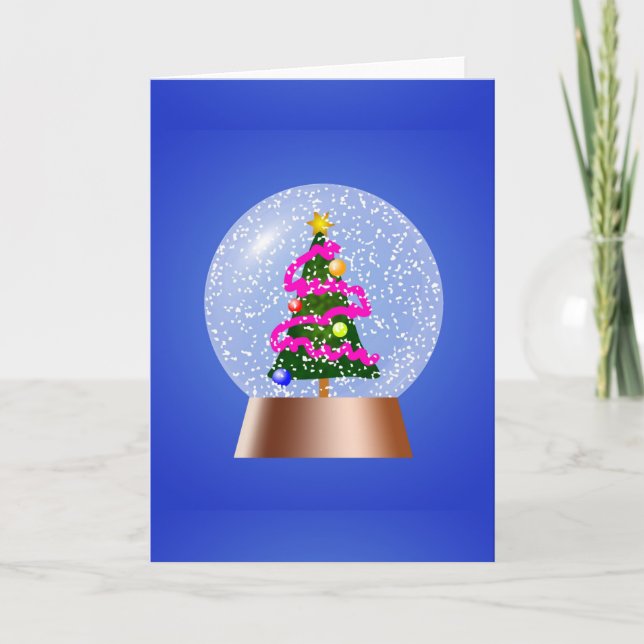 Glóbulo de nieve de árbol de Navidad (Anverso)