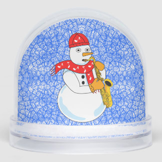 Glóbulo de nieve saxofónico de Snowman