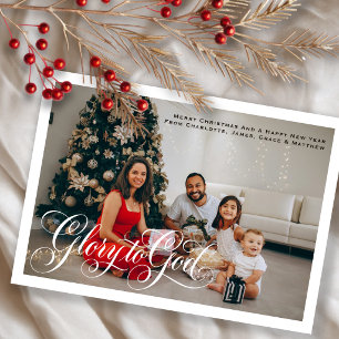 Gloria a Dios Foto Personalizada Navidad