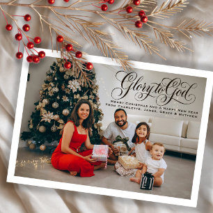 Gloria a Dios Foto Personalizada Navidad