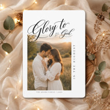 Gloria a Dios Foto Romántica Religiosa de Navidad