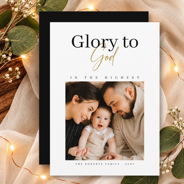 Gloria a Dios Religioso Mínimo Foto Navidad (Subido por el creador)