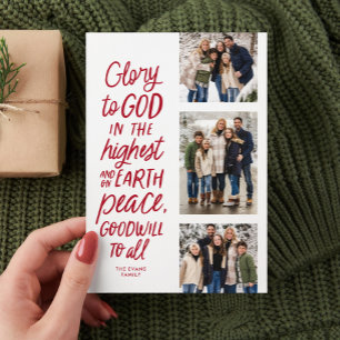 Gloria a Dios rojo tres foto religioso Navidad