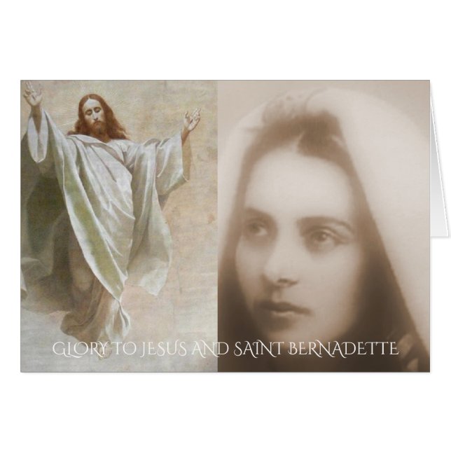 GLORIA A JESÚS Y SAINT BERNADETTE (Anverso (Horizontal))