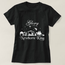 Gloria a la camiseta del recién nacido Rey Navidad