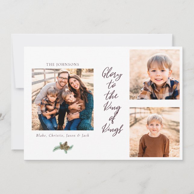Gloria a los Navidades del Collage de fotos Rey de (Anverso)