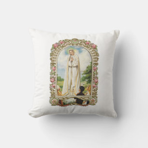 gloria a nuestra dama almohada de tiro de fatima