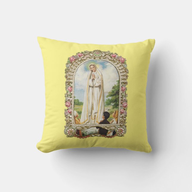 gloria a nuestra dama almohada de tiro de fatima (Anverso)