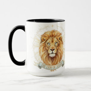 Gloria al Rey y León Taza de Acuarela Cristiana
