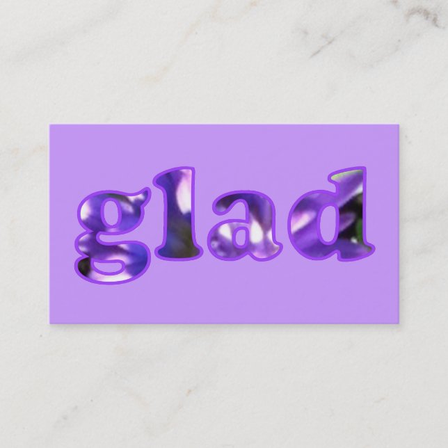Gloria con flores moradas Tarjetas de visita (Anverso)
