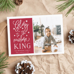 Gloria de mano   Tarjeta fotográfica de Navidad