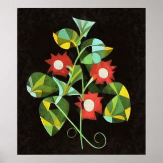 Gloria futurista floral mañana arte abstracto