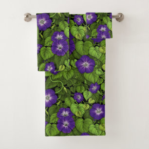 Gloria matutina en morado y verde