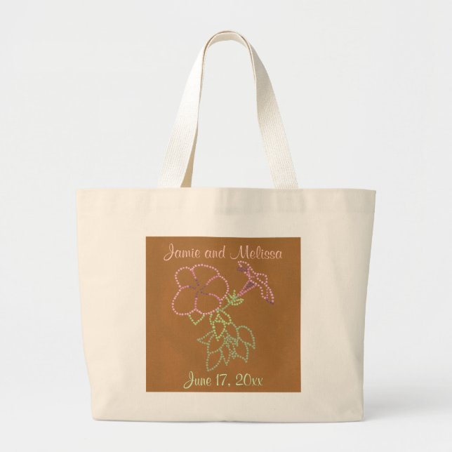 Glorias mortales rosas, bolsas de té Boda (Frente)