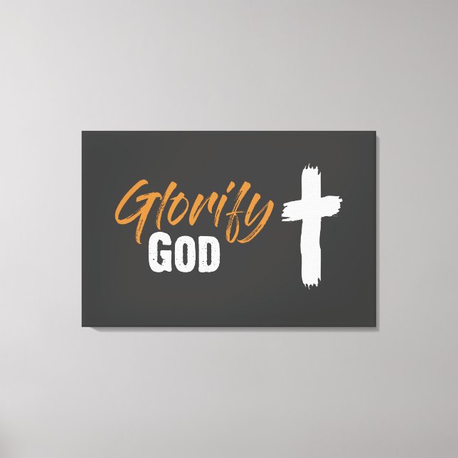Glorificar la impresión de lienzo de Dios (Anverso)