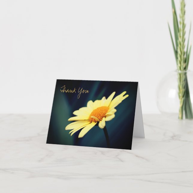 Gloriosa Daisy Flower Tarjeta de agradecimiento (Anverso)