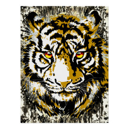 Glosario de Poster de tigre realista - Cabeza de t