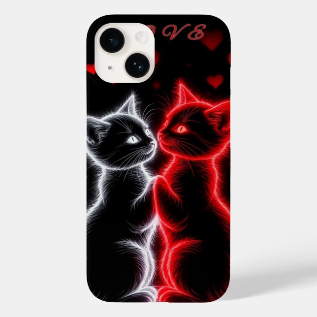 "Glow Together - Funda de parejas de gatos" (Reverso )