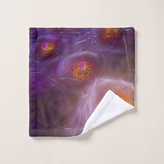 Glowing Cellular Network Abstract Art (Toallita)