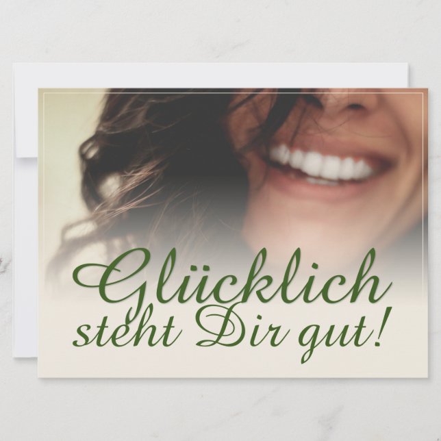 ¡Glücklich steht Dir gut! (Anverso)