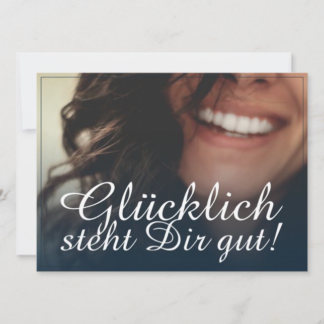 ¡Glücklich steht Dir gut! - Blau (Anverso)