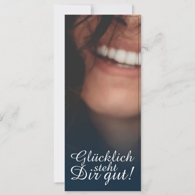 ¡Glücklich steht Dir gut! - Blau (Anverso)