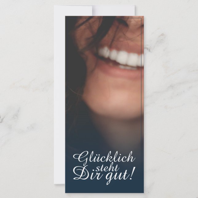 ¡Glücklich steht Dir gut! - Blau (Anverso)