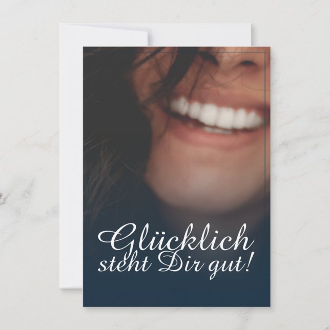 ¡Glücklich steht Dir gut! - Blau (Anverso)