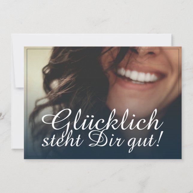 ¡Glücklich steht Dir gut! - Blau (Anverso)