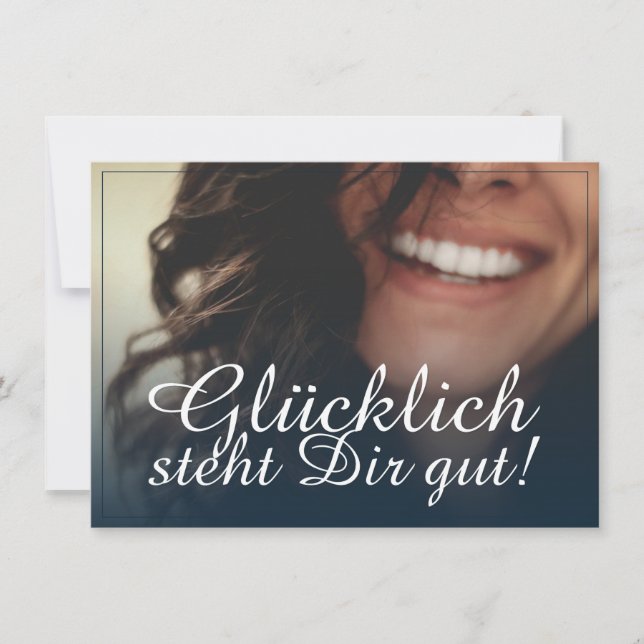 ¡Glücklich steht Dir gut! - Blau (Anverso)