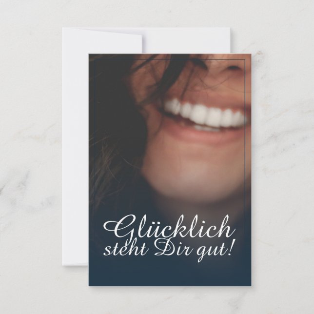 ¡Glücklich steht Dir gut! - Blau (Anverso)