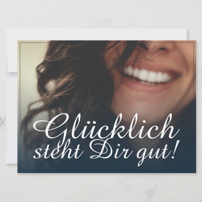 ¡Glücklich steht Dir gut! - Blau (Anverso)
