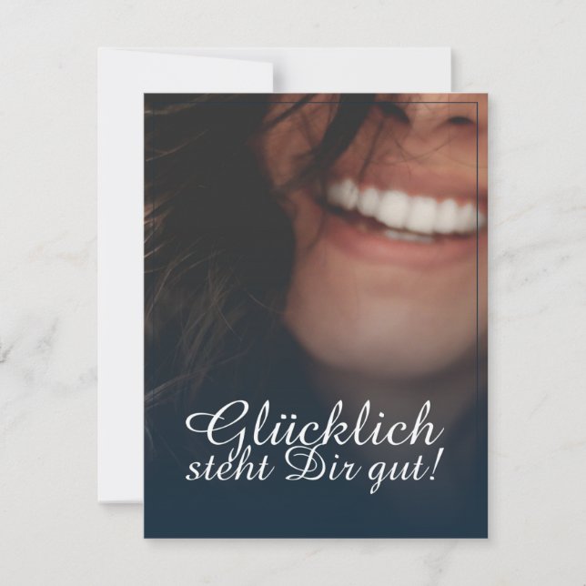 ¡Glücklich steht Dir gut! - Blau (Anverso)