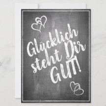 ¡Glücklich steht Dir gut! - im Kreidetafelstil