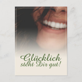 ¡Glücklich steht Dir gut! Postal de Navidad