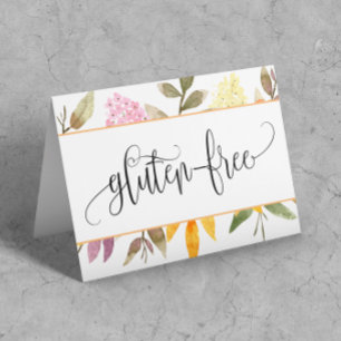Gluten tarjeta de carpas de mesa floral libre