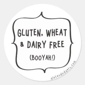Gluten, Trigo y Pegatinas sin leche