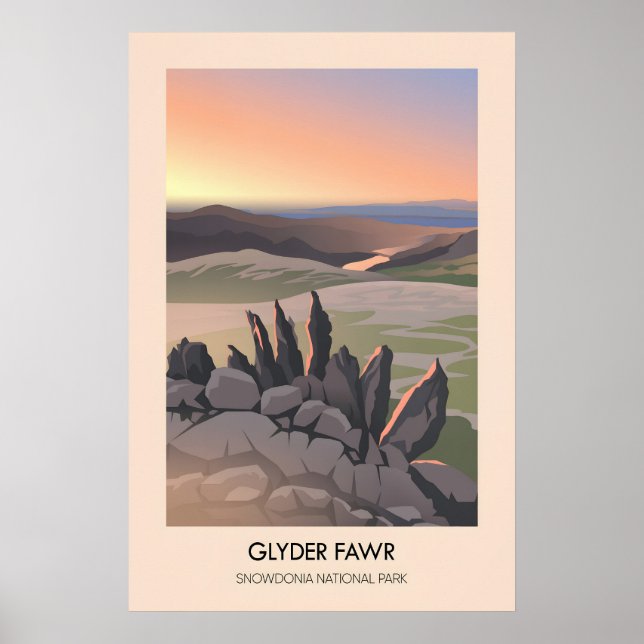 Glyder Fawr Parque Nacional de Snowdonia Póster de (Frente)