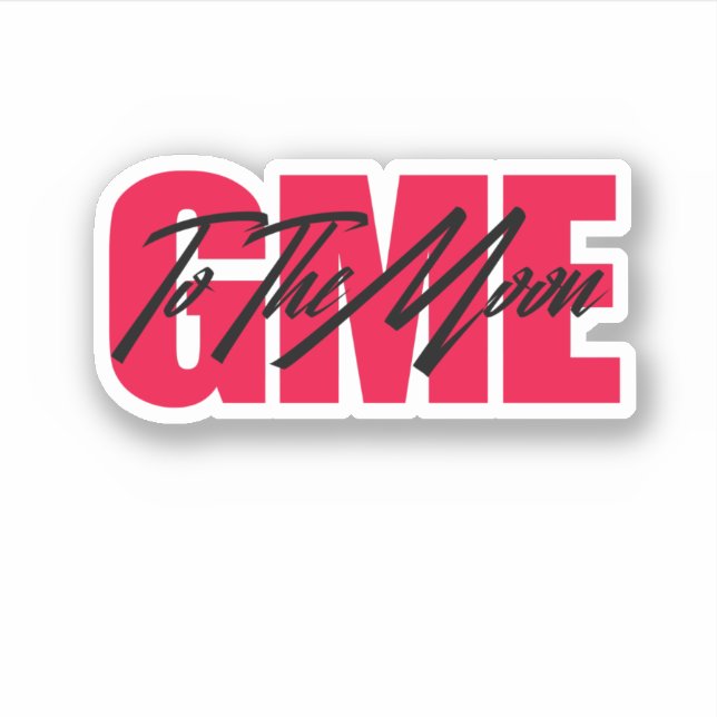 Gme To The Moon Pegatina (Anverso)