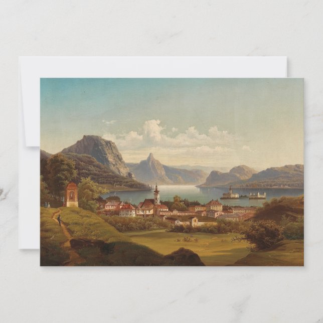 Gmunden mit Schloss Ort | Johann Wilhelm Jankowsky (Anverso)