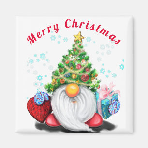 Gnome con imán de regalos para Navidades