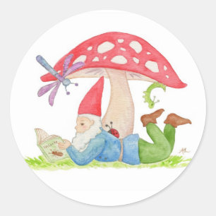 Gnome con pegatina de insectos