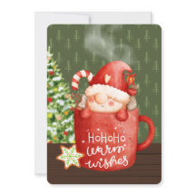 Gnome de deseos cálidos Taza de Navidad Acuarela