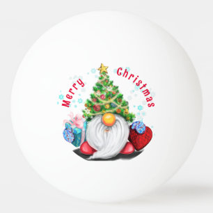 Gnome de navidades con bolas de Ping Pong